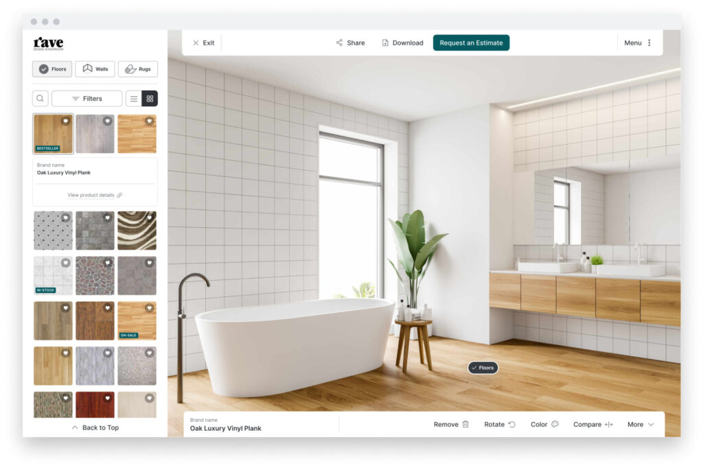 Desktop UI Main With browser bar 1 - Rave Showroom